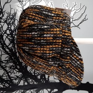 Gold Black Gray Paperboy Hat Outerwear Fun Cute Button Accents